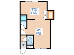 パルコート平岸４１１の物件間取画像